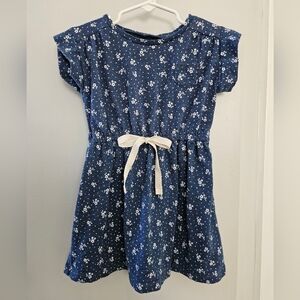 Carter's Blue Floral Dress with White Bow